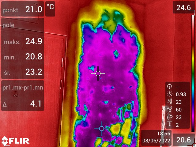 termowizyjny obraz wilgoci IR 10771