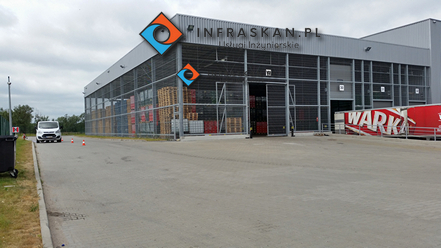  Gdańsk ul Kontenerowa lokalizacja wycieku z rozległej instalacji PPOŻ na terenie centrum logistycznego